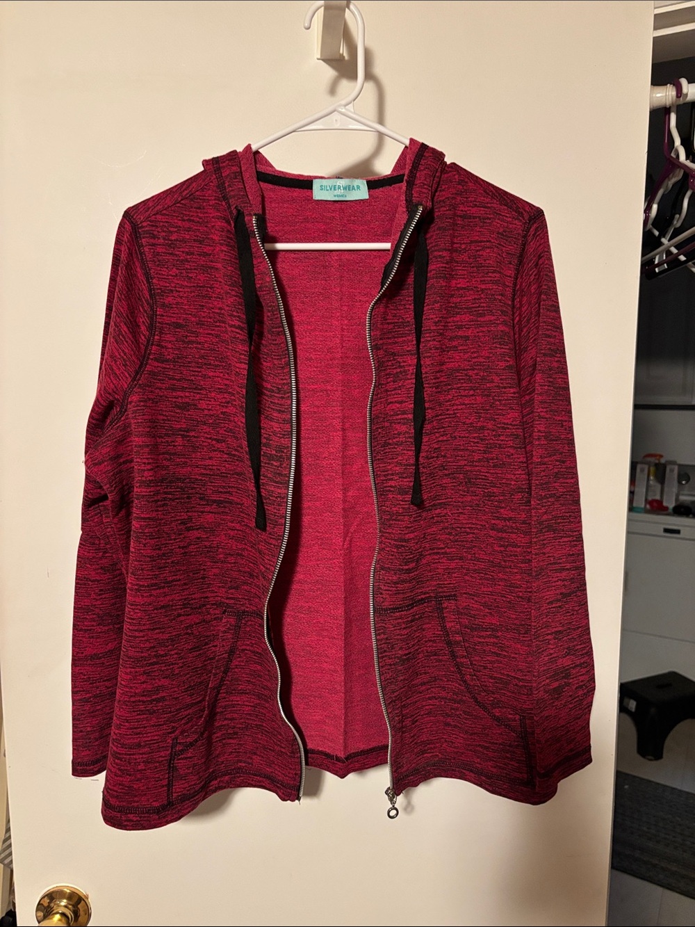 Silverwear Red Heather Zip-Up Hoodie